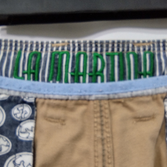 La Martina Saddlery Cargo Shorts Men's 38 Tan Bobo Retro 90s Streetwear Utility - Picture 8 of 10